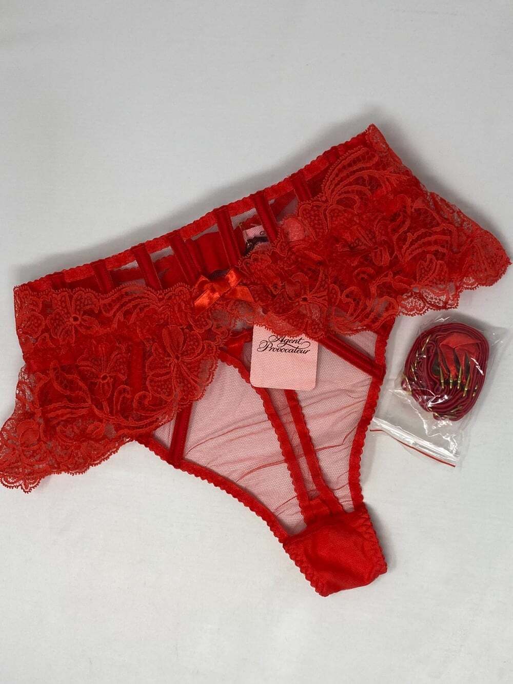 Agent Provocateur Rozlyn Red Thong AP2 Small NWT